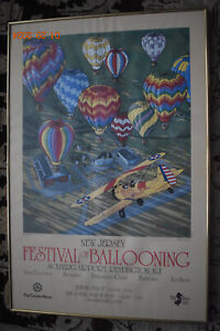 NJ Festival of Ballooning, Solberg Airport 1987 : Signed RARE Poster-AP 233/300
