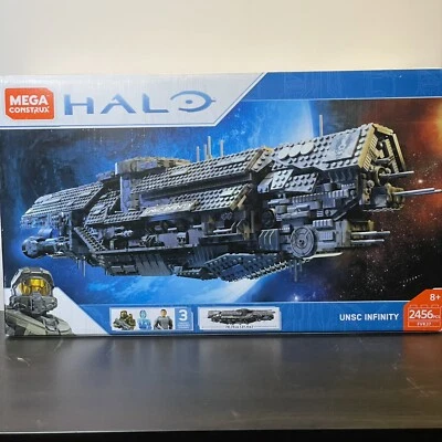 Mega Construx Halo UNSC Infinity 2456 pcs Master Chief Cortana Lasky New Sealed - Image 1 of 4