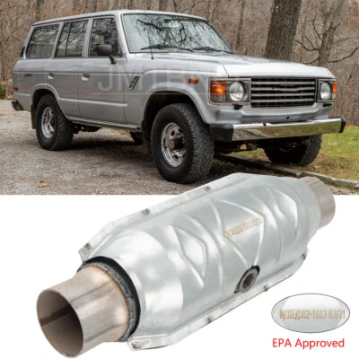 2.5" Inlet/Outlet Catalytic Converter Stainless Steel For Toyota Land Cruiser Foto 1 de 4