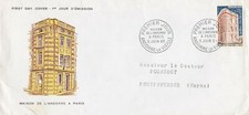 K88 ANDORRE - Enveloppe 1er jour Maison de l'Andorre a Paris 5 Juin 1965