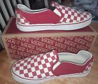 vans asher checkerboard tango red size 8 woman , width M used