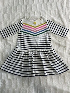 Mini Boden Striped Dress Size 2-3T (98cm), NWT - Picture 1 of 10