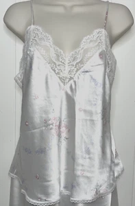 Vintage Christian Dior Lingerie 2-pc Pink Rose Floral Half Slip & Camisole S - Picture 1 of 12