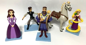 Disney Jakks Tangled Figures Full Set Rapunzel Flynn Rider King Queen Maxi  (L4) - Picture 1 of 4