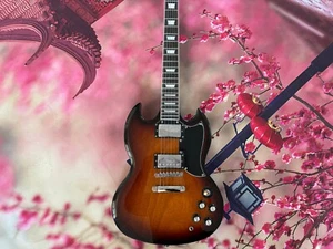 Hot-selling brown 6-string SG electric guitar Fast delivery from the US warehous - Picture 1 of 15