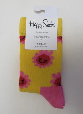 HAPPY SOCKS Bebé 2 - 3 Años 1 Par Calcetines Zapato Talla 8 - 9 1/2 Algodón Orgánico Foto 1 de 2