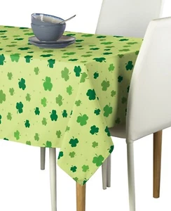 Tossed Shamrocks Green Signature Tablecloth Assorted Sizes - Picture 1 of 1