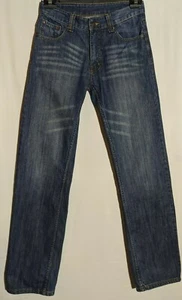 MEN'S LEVI'S JEANS 523 REGULAR STRAIGHT BLUE 100% COTTON SIZE 29" LEG 32" - Picture 1 of 7