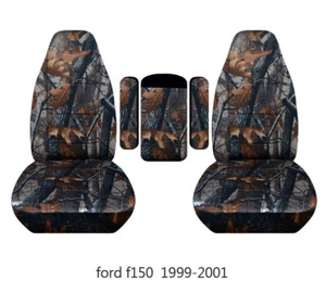 Front set car seat covers fits FORD F150-250-350 TRUCK 99-01 Captain chairs - Bild 1 von 7