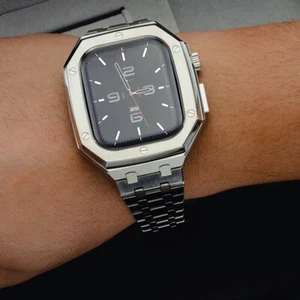 Do Apple Watch 10 46mm Opaska ze stali nierdzewnej Etui Metalowy pasek Cover - Zdjęcie 1 z 22