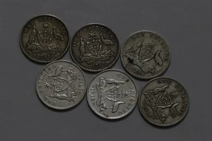 🧭 🇦🇺 AUSTRALIA SHILLING EARLY DATES 1910/1918 MANY SCARCE B73 #23 GGG32 - Picture 1 of 2