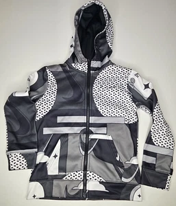 Nike Therma-Fit Just Do It Hoodie Sweatshirt Size 6-7 Years Black & White - Picture 1 of 8