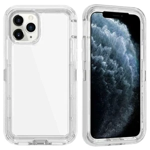Transparent Heavy Duty Case w/Clip CLEAR For iPhone 13 Pro - Picture 1 of 2