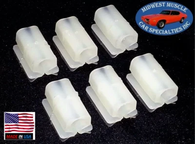 Clips de buje guía de varilla de bloqueo de puerta interior Trans Am Camaro GTO 442 6 piezas GM 68-81 HW Foto 1 de 4