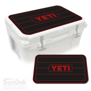 SeaDek Pad Top fits YETI Tundra Cooler - Marine EVA Mat - B/RR - Yeti Teak - Picture 1 of 6