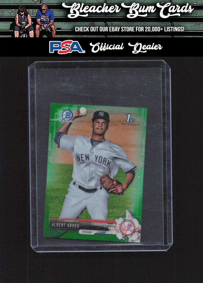 2017  Bowman Chrome BCP153 Albert Abreu Prospects Green Mini /99 - Image 1 of 2