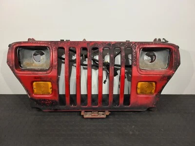 Jeep Wrangler YJ 1987-1995 OEM/Rejilla delantera roja de fábrica ENVÍO GRATUITO Foto 1 de 3