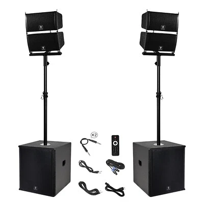 RK RECK PRORECK Club 6000 15'' 6000W P.M.P.O Stereo PA Speaker System Combo Set Kalaok