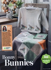 ~Patrón de tejido extraíble para jersey y manta con motivo de conejo y zanahoria para niños pequeños~ - Imagen 1 de 1