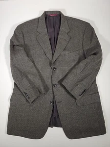 Abrigo deportivo Samuelsohn negro dorado patrón geométrico 44 R lona completa - Imagen 1 de 11