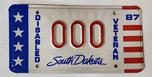 1987 South Dakota Disabled Veteran SAMPLE License Plate - Picture 1 of 2
