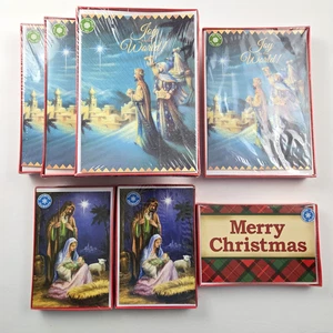 Boxed Christmas Cards Nativity Three Kings Merry Christmas Faith Lot New Sealed - Picture 1 of 8