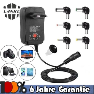 Universal Netzteil 3000mA 3V/4.5V//6V/7.5V/9V/12V 30W Ladegerät Adapter Stecker - Bild 1 von 13