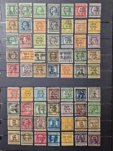US stamps, 63 precancels from New York City, New York. Pre 1938. Ship O/S $2 - Picture 1 of 18