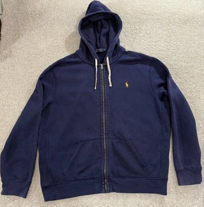 Polo Ralph Lauren - Heavyweight L/S Full Zip Casual Hoodie Navy Blue - XXL 2XL - Picture 1 of 15
