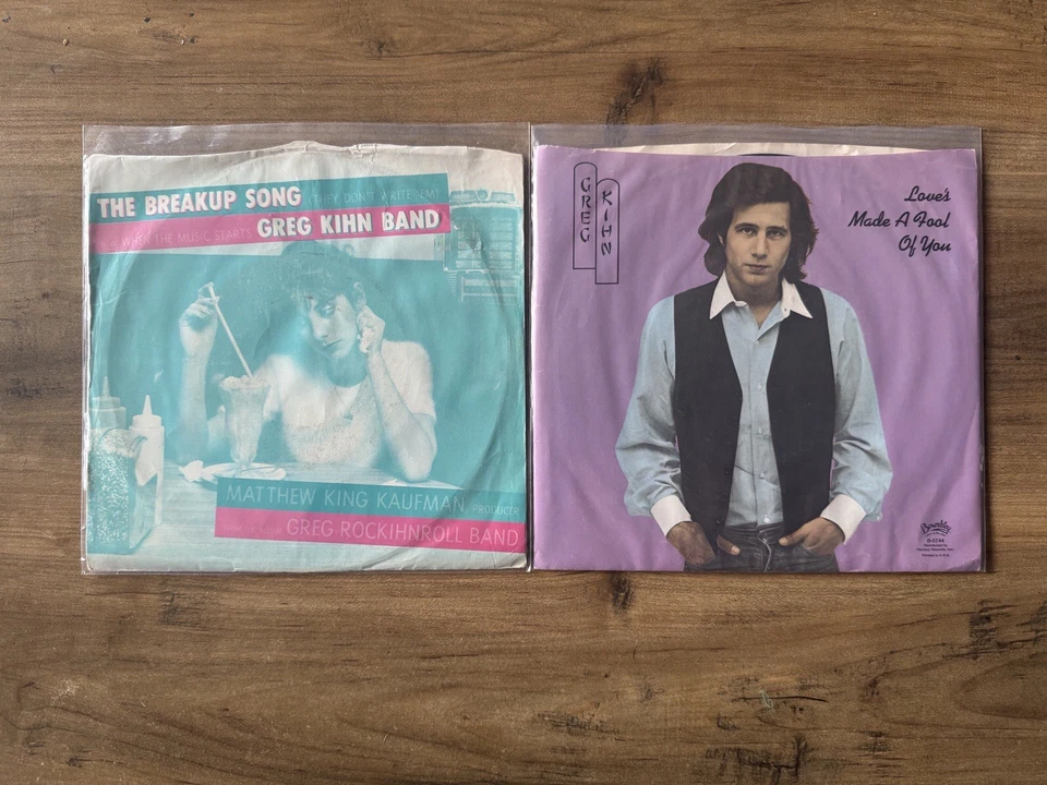 GREG KIHN BAND Lot Of 2 7” Pic Slv Vinyl Records ‘The Breakup Song’ Beserkley  - Image 1 of 1