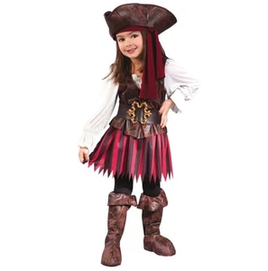 Baby Girls High Seas Buccaneer Costume, Maroon, Small US - Picture 1 of 4