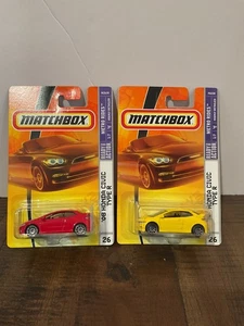 Matchbox Metro Rides 2 Stück 08 Honda Civic Type R #26 Neu in Verpackung Diecast rot & gelb - Bild 1 von 8