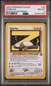 Snorlax 49 "Z" WOTC Black Star PROMO PSA 8  - Picture 1 of 2