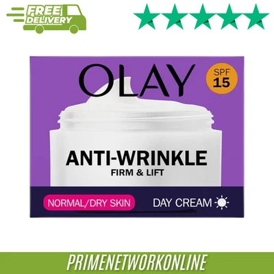 Olay Anti-Wrinkle Firm & Lift Day Face Cream SPF15 – 50ml 100% ORIGINAL ⭐⭐⭐⭐⭐ - Image 1 of 3