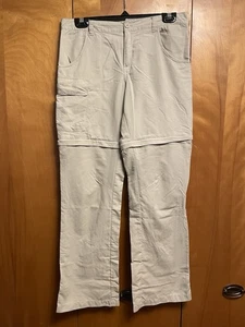 Columbia Omni-shade beige/khaki convertible zip off cargo pants L 14-16 Youth - Picture 1 of 8