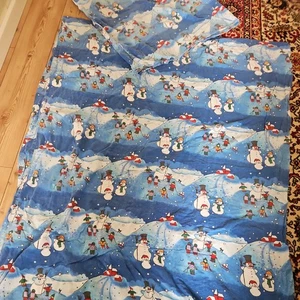 Bettwäsche 135x200 Bettgarnitur, Weihnachten Winter Schneemann 🎄 - Bild 1 von 3
