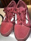 VANS Red Suede Low Top Vans 3Y Off The Wall Shoes Kids Shoes