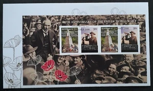 2008 Australia Lest We Forget Cover ties 4 stamps cd Diggers Rest VIC - Picture 1 of 2