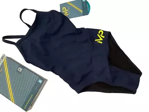 Aqua Sphere Michael Phelps Women's XS Navy Blue Splice Mid Back Swimsuit - Picture 1 of 7