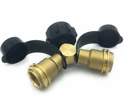 Conector de gas propano divisor de 2 vías, adaptador Tee para cilindro de tanque de propano de 20 lb Foto 1 de 4