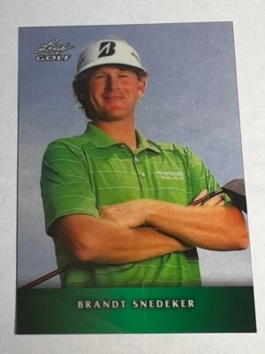 2012 Leaf Metal PRISMATIC GREEN LAMINATE PROOF MISSING #/25 Brandt Snedeker - Image 1 of 2