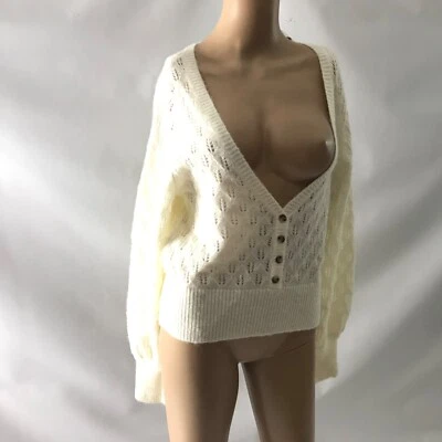 Suéter Intermix Talla L Marfil Difuso Lenore Tejido Manga Larga Mezcla de Lana Nuevo Foto 1 de 4