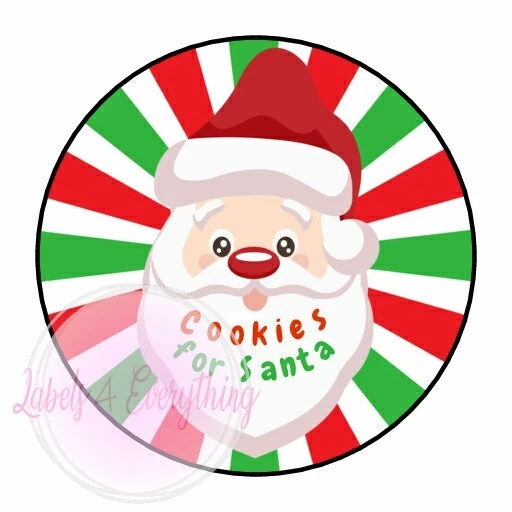 LABELS4EVERYTHING Christmas Stickers Cookies For Santa Labels Seals Gift Tags Xmas