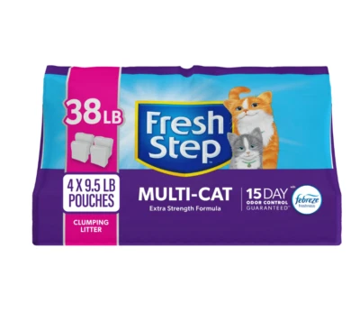 Fresh Step Multi-Cat Scented Clumping Cat Litter with the Power of Febreze 38lbs