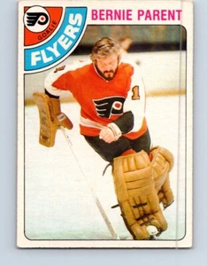 VINTAGE HOCKEY CARD OPC 1978 PHILADELPHIA FLYERS GOALIE BERNIE PARENT NO157 - Picture 1 of 2