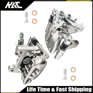 Pair Rear Brake Calipers & Brackets For VW Passat 2015 2016-2022; Golf 2015-2021 - Picture 1 of 20