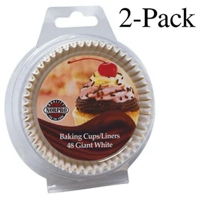 Norpro 48-Count Giant White Baking Cups, 3 ¾ Inches (2-Pack) - Picture 1 of 3