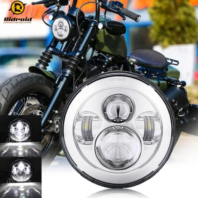 Faro de motocicleta 7 pulgadas LED cromado para Harley Street Glide Special FLHXS FLHX Foto 1 de 4