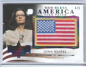 RARE 2020 DECISION RAINBOW GINA HASPEL GOD BLESS AMERICA FLAG CARD #GBA-22 ~ /5