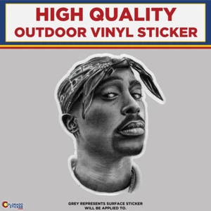 Tupac Shakur, High Quality Vinyl Stickers - Picture 1 of 5